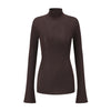 OUDE WAAG Fall/Winter 2025 Reversible Ribbed Wool Knit Top OW-OW-25AW-KT15W1BR440-KF Coffee Brown